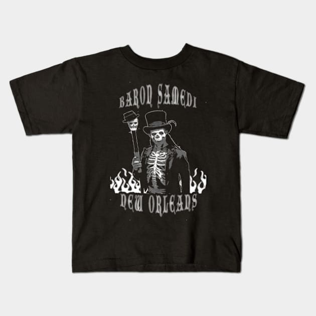 Baron Samedi - New Orleans Kids T-Shirt by CosmicAngerDesign